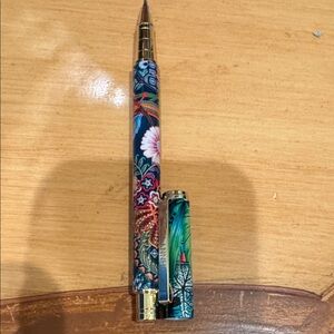 Johnny Was Floral Pen Gold Clip